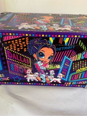 Lisa Frank  Glamor Girl series Box - Purple Neon Design